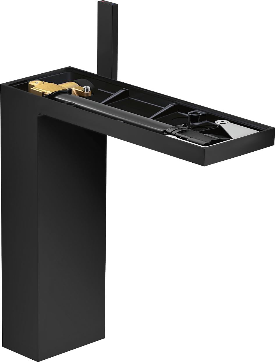 Bild von hansgrohe AXOR MyEdition Einhebel-Waschtischmischer 230 mit Push-Open Ablaufgarnitur, ohne Platte, 47022670, Farbe: Mattschwarz