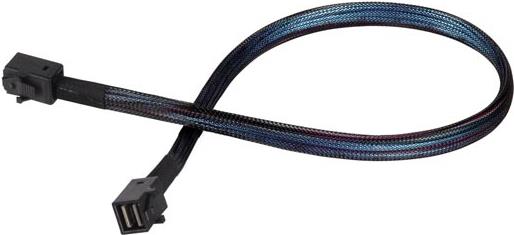 Bild von SilverStone CPS04 - Internes SAS-Kabel - mit Sidebands - SAS 12Gbit/s - 4-Lane - 4x Mini SAS HD (SFF-8643) (M) bis 4x Mini SAS HD (SFF-8643) (M) - 50cm - Schwarz (SST-CPS04)