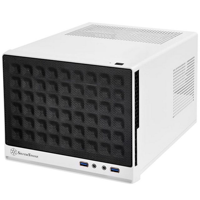 Bild von SilverStone SUGO SG13 - Tower - Mini-DTX - keine Spannungsversorgung (AT / PS/2) - Schwarz, weiß - USB/Audio