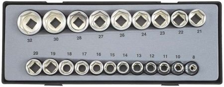 Bild von FORCE T4212 Steckschlüsseleinsatz-Set Außensechskant 1/2", 1/2 21 Sechskant