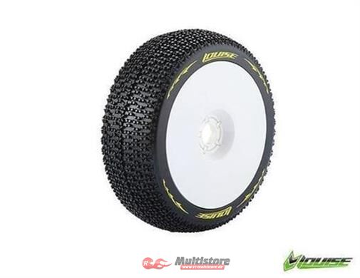 Bild von LOUISE Räder Buggy 1/8 B-MAGLEV soft Felge weiß / T3100SW