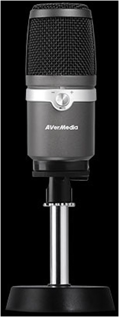 Bild von AVerMedia USB Mikrofon AM310 - Hochwertiges Aufnahmemikrofon, Nierencharakteristik, Plug und Play USB Mikrofon, andere, Norme