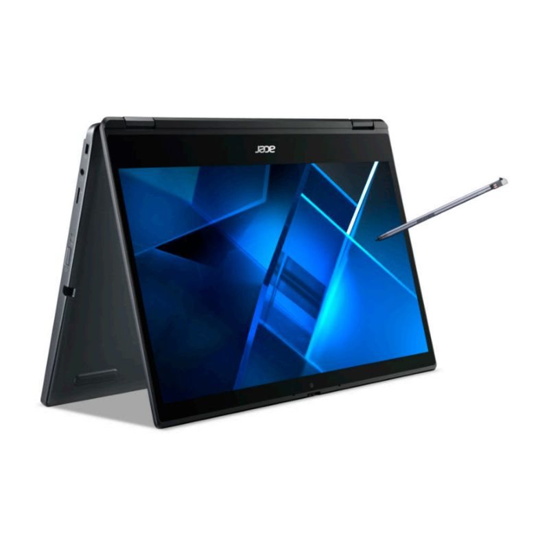 Bild von Acer TravelMate Spin P4 TMP414RN-51-32JD - Flip-Design - Core i3 1115G4 - Win 10 Pro 64-bit National Academic - 8 GB RAM - 256 GB SSD - 35.56 cm (14) Touchscreen 1920 x 1080 (Full HD) - UHD Graphics - Wi-Fi 6, Bluetooth - Slate Blue - kbd: Deutsch