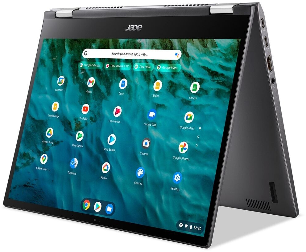 Bild von Acer Chromebook Spin 713 CP713-3W - Flip-Design - Intel Core i3 1115G4 / 3 GHz - Chrome OS - UHD Graphics - 8 GB RAM - 256 GB SSD - 34.3 cm (13.5) IPS Touchscreen 2256 x 1504 - 802.11a/b/g/n/ac/ax - Stahlgrau - kbd: Deutsch (NX.A6XEG.006)