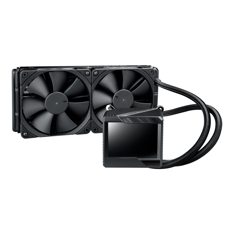 Bild von ASUS ROG RYUJIN II 240 All-in-One CPU-Wasserkühlung (3,5-Zoll-LCD, integrierter Pumpenlüfter zur Kühlung von VRM und M.2