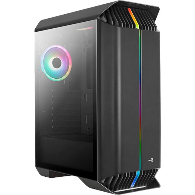 Bild von AeroCool Geh AeroCool Midi Gladiator Duo V1 B/Win/RGB mi.ATX/ATX/IT - Tower (ATX, mATX, Mini ITX), PC Gehäuse, Schwarz