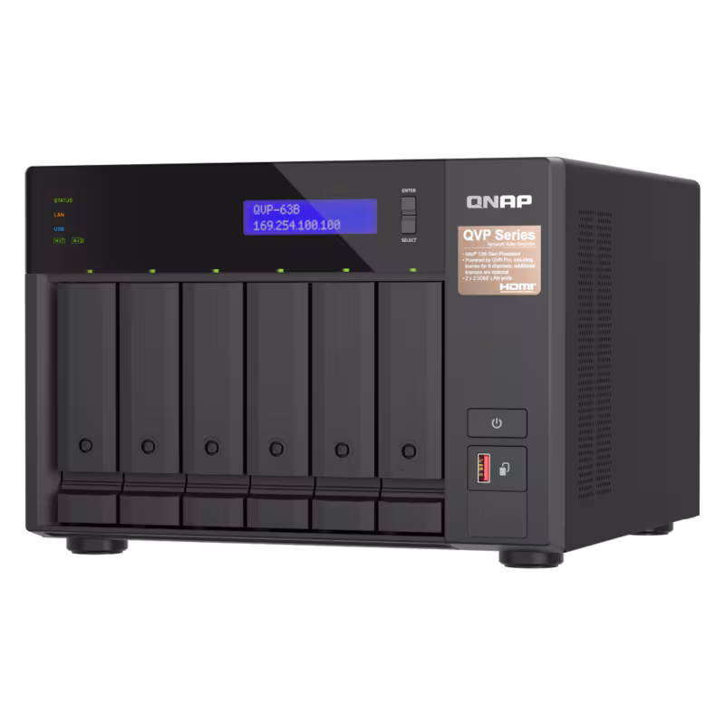 Bild von QNAP QVP-63B NVR-Netzwerküberwachungsserver 6-Bay