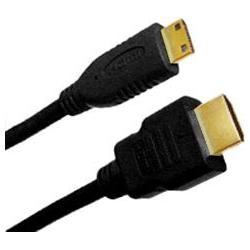 Bild von 1.00m Jou Jye HDMI1.3 Anschlusskabel High-Speed HDMI-Stecker auf HDMI Typ C Stecker Schwarz vergoldet