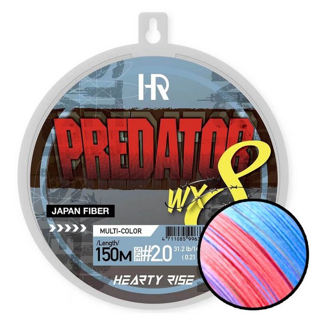 Bild von Hearty Rise Angelschnur Hearty Rise Predator WX8 Angelschnur Geflochten 300m, 300 m Länge, 0.20 mm Fadendurchmesser, (1-St)