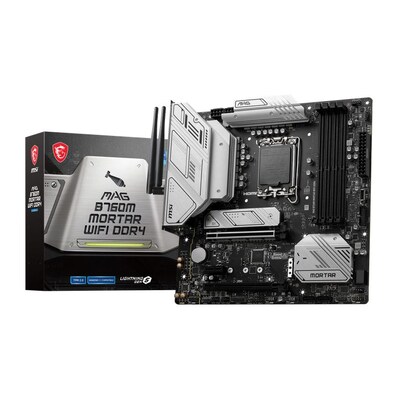 Bild von MSI MAG B760M Mortar WIFI DDR4 mATX Mainboard Sockel 1700 M.2/WIFI/BT/USB-C