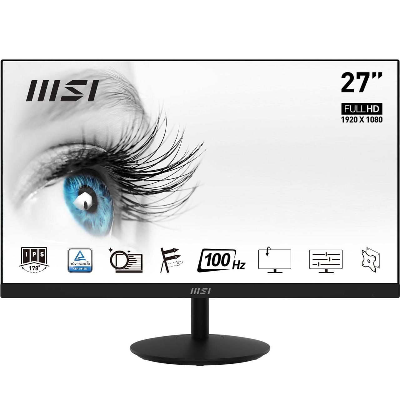 Bild von MSI PRO MP271A - LCD Monitor 68.6 cm (27 ) - 1920 x 1080 69 cm (27 Zoll) Monitor (Full HD, 1 - 4ms Reaktionszeit)