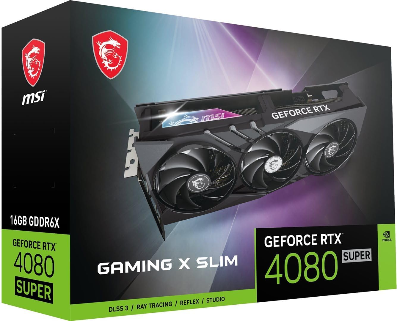 Bild von MSI GeForce RTX 4080 SUPER 16G Gaming X Slim White Grafikkarte - RTX 4080 GPU, 16GB GDDR6X (23Gbps/256-bit), PCIe 4.0, TRI FROZR 3, HDMI 2.1, DisplayPort 1.4a