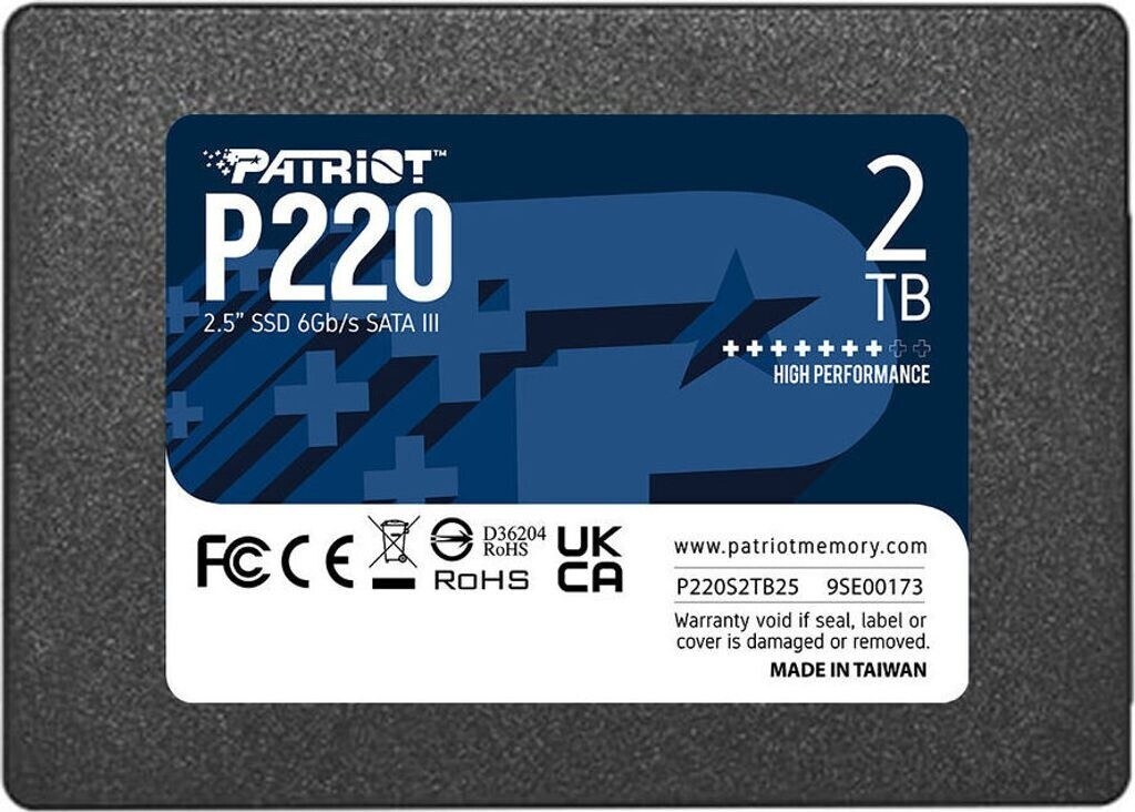 Bild von 2TB Patriot P220 2.5" (6.4cm) SATA 6Gb/s 3D-NAND TLC (P220S2TB25)
