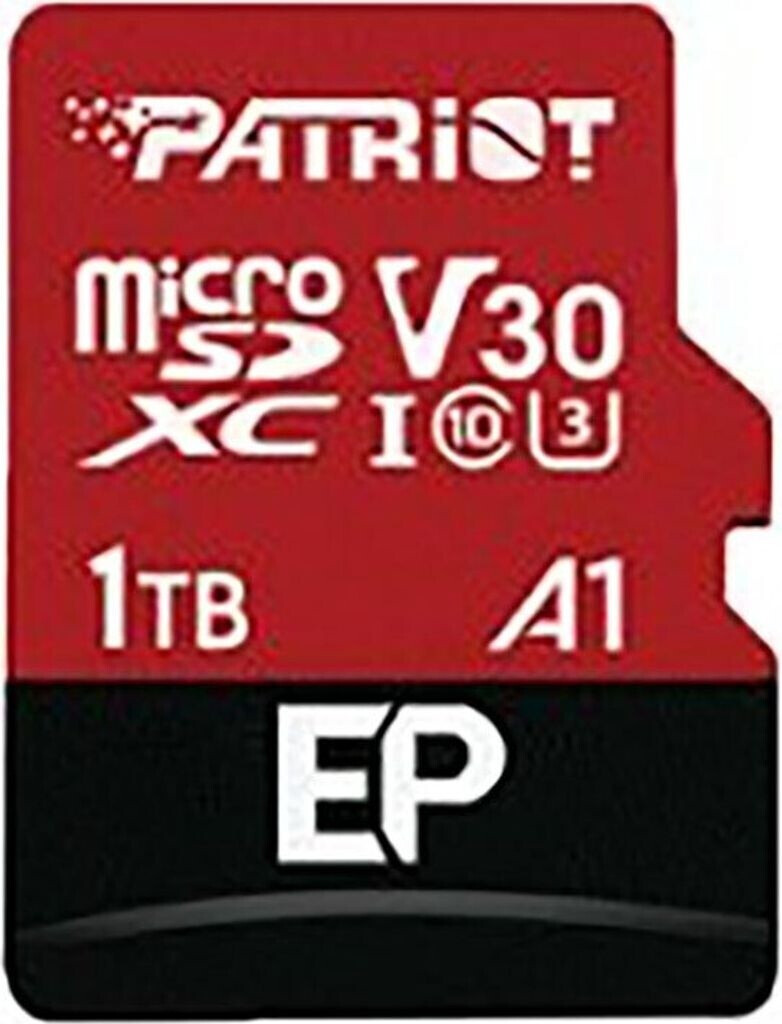 Bild von Patriot EP Pro Micro SDXC 1TB (microSDXC, 1000 GB, U3, UHS-I), Speicherkarte, Schwarz, Rot