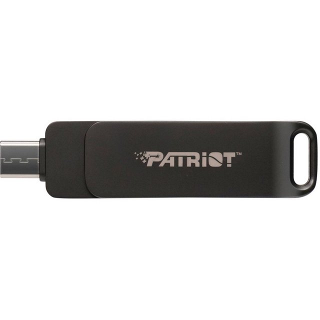 Bild von Flashdrive PATRIOT Rage R550 64GB 100 MB/S USB A+C Drehbares Design (PE64GR550DSAD) Schwarz (PE64GR550DSAD)