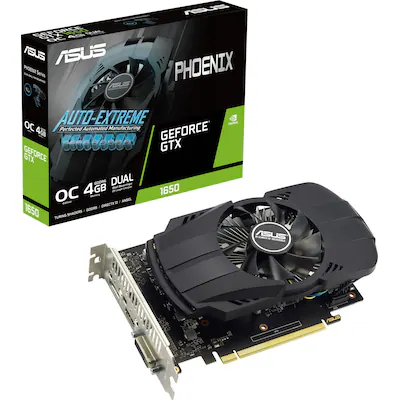 Bild von ASUS GeForce GTX 1650 OC Phoenix EVO 4GB GDDR6 Grafikkarte DP/HDMI/DVI
