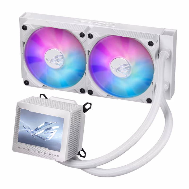 Bild von ASUS ROG RYUJIN III 240 ARGB - White Edition - Prozessor-Flüssigkeitskühlsystem - Kühlergröße: 240 mm - (für: AM4, LGA1200, LGA1700, AM5, LGA115x Socket) - Kupfer - 120 mm (90RC00K2-M0UAY0)