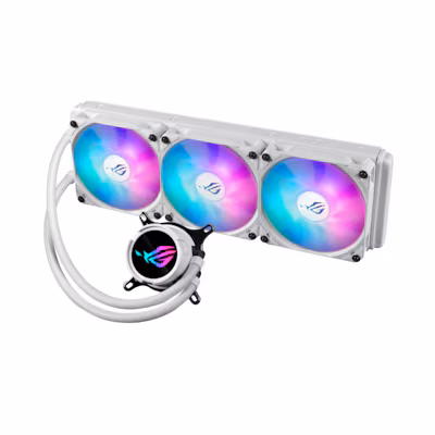 Bild von ASUS ROG STRIX LC III 360 ARGB White All-in-One Flüssig-CPU-Wasserkühlung weiß (drei adressierbare ROG ARGB-Lüfter, Anti
