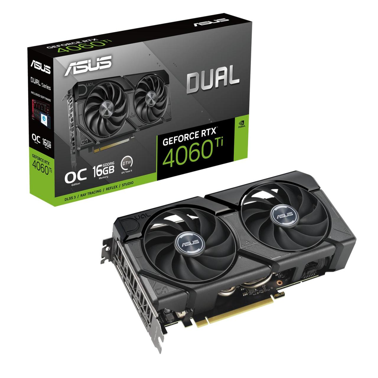 Bild von ASUS Dual -RTX4060TI-O16G-EVO NVIDIA GeForce RTX 4060 Ti 16 GB GDDR6 (90YV0JH8-M0NA00)