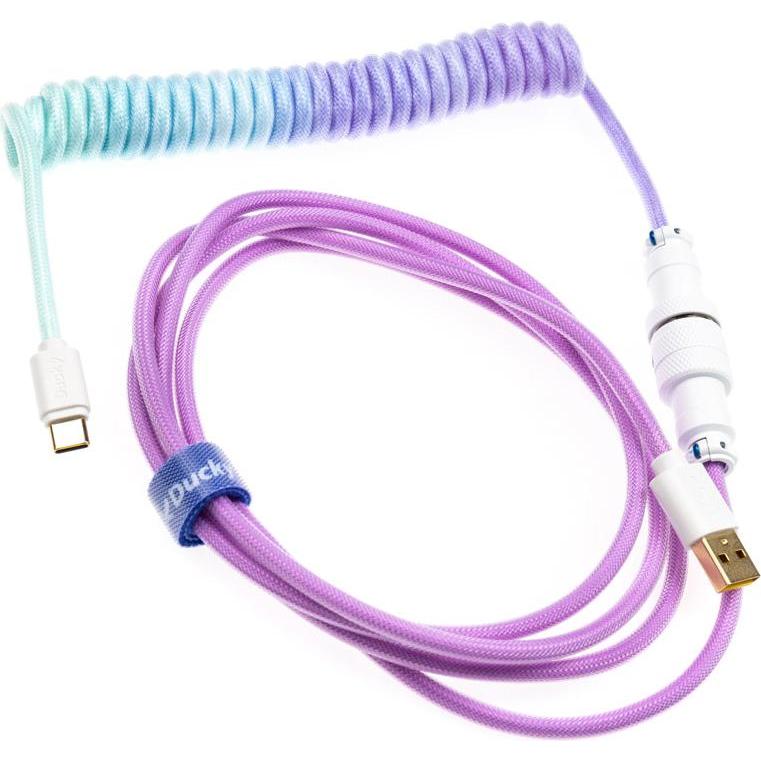 Bild von Ducky Premicord Azure Coiled Cable USB Typ C auf A - 1.8m - Kabel - Digital/Daten - 1,8 m (DACOC2-AZU1)