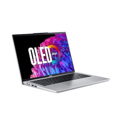 Bild von Acer Swift Go 14 35.6 cm (14) OLED 2880 x 1800 WQXGA+ (SFG14-73-70M3) Notebook (35,60 cm/14 Zoll, Intel Intel Core Ultra 7 (Serie 1) 155U / 1.7 GHz-4,8GHz 12MB Cache, 512 GB SSD, 16GB 6400MHz RAM, Windows 11, 3 Mikro, Touchpad, Stereolautsprecher)
