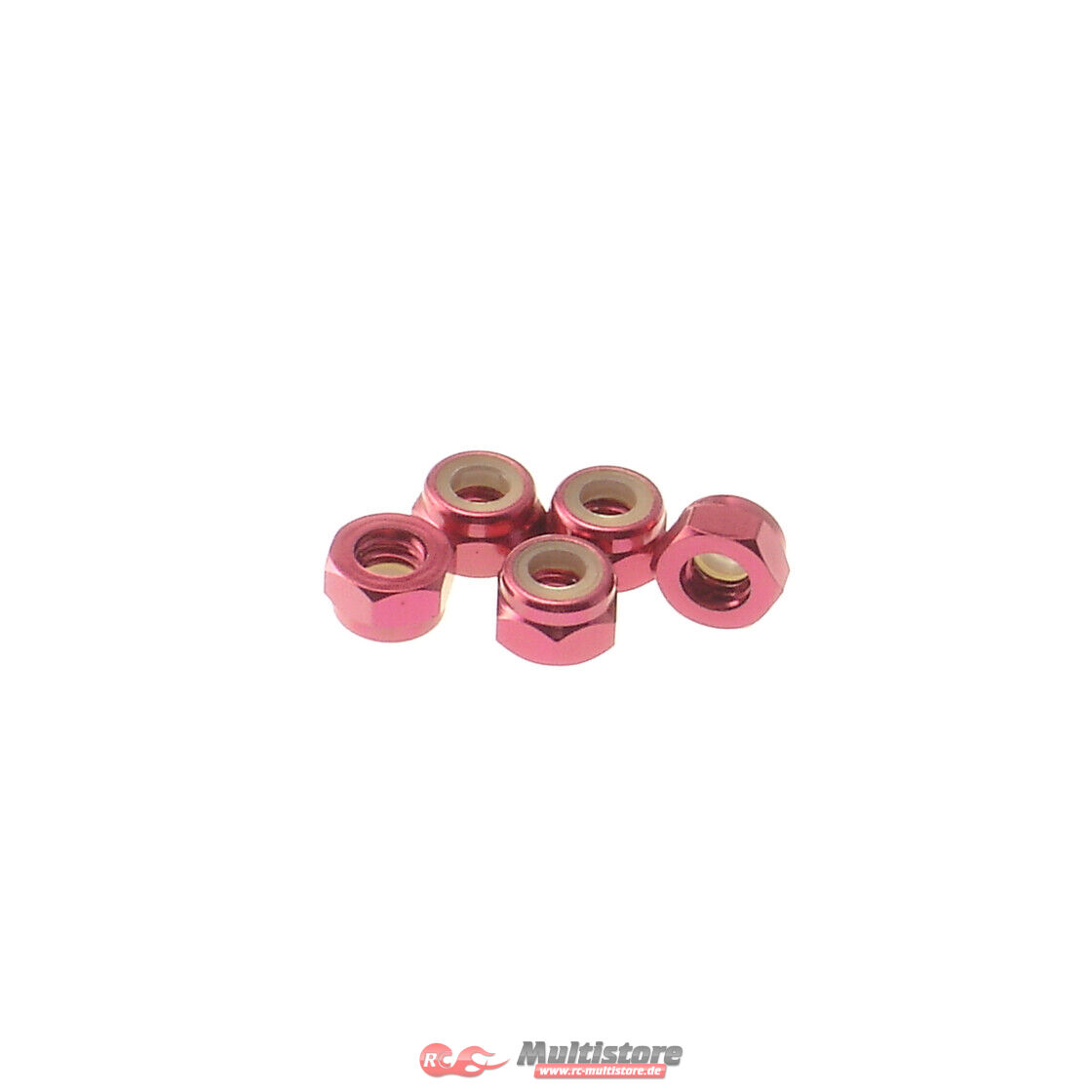 Bild von Hiro Seiko 4mm Alloy Nylon Nut [Red] ( 5 pcs) / HS-69228