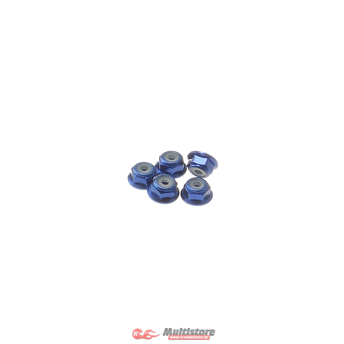 Bild von Hiro Seiko 2mm Alloy Flange Nylon Nut [Y-Blue] ( 5 pcs) / HS-69232