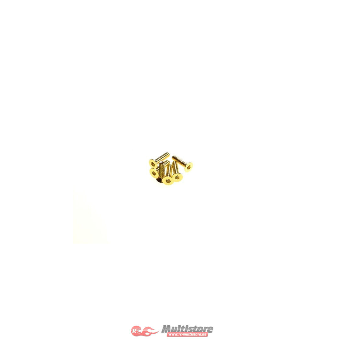 Bild von Hiro Seiko Hex Socket Flat Head Screw M3x8 [24K_Gold] ( 6 pcs) / HS-69577