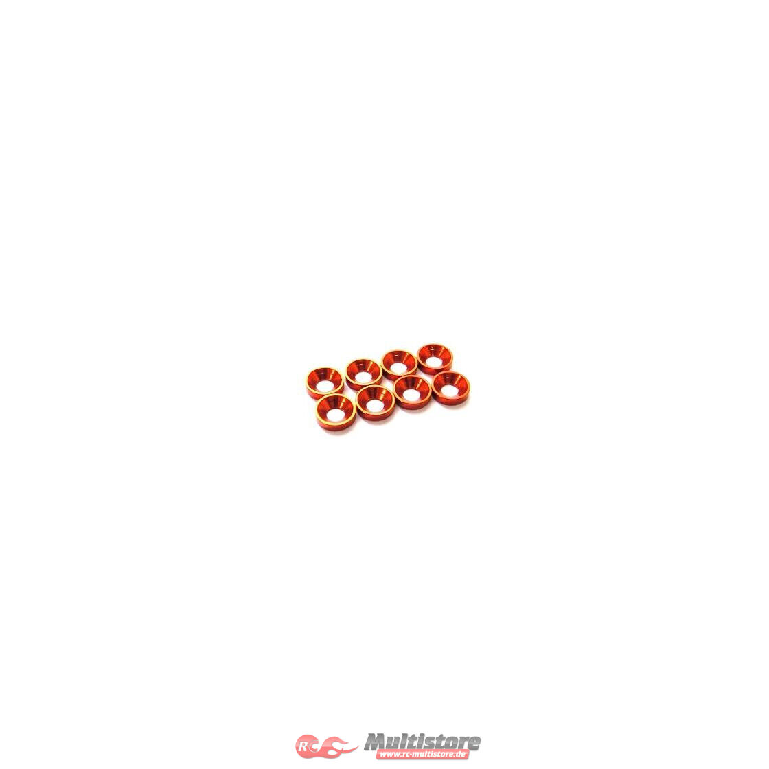 Bild von Hiro Seiko 3mm Alloy Countersunk Washer (S-Size) [Orange] ( 8 pcs) / HS-69884