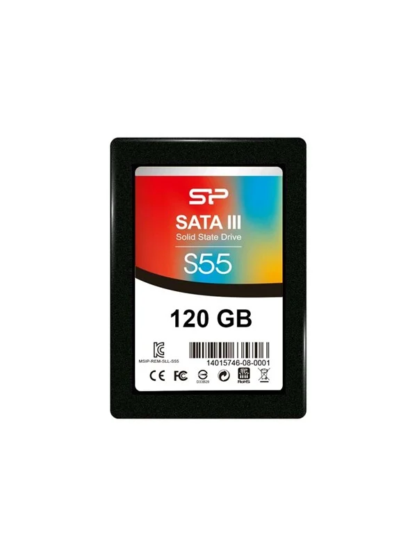 Bild von SILICON POWER Slim S55 - SSD - 120GB - intern - 2.5 (6,4 cm) - SATA 6Gb/s (SP120GBSS3S55S25)