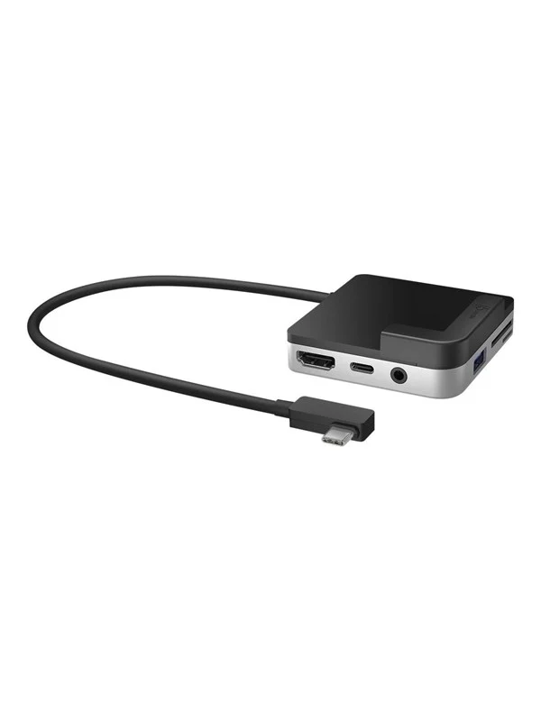 Bild von j5Create Monitorständer aus Holz mit eingebauter 8-in-1-Dockingstation – USB-C, 4K HDMI, 6-Port-USB-Hub mit Stromversorgung