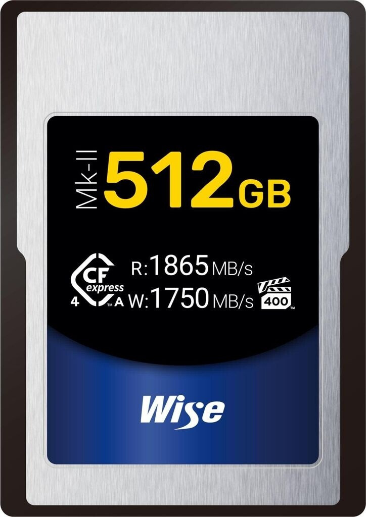 Bild von Wise CFexpress 4.0 Type A Mk-II 512GB             WI-CFX4-A512M2 (CFexpress Typ A, 512 GB), Speicherkarte