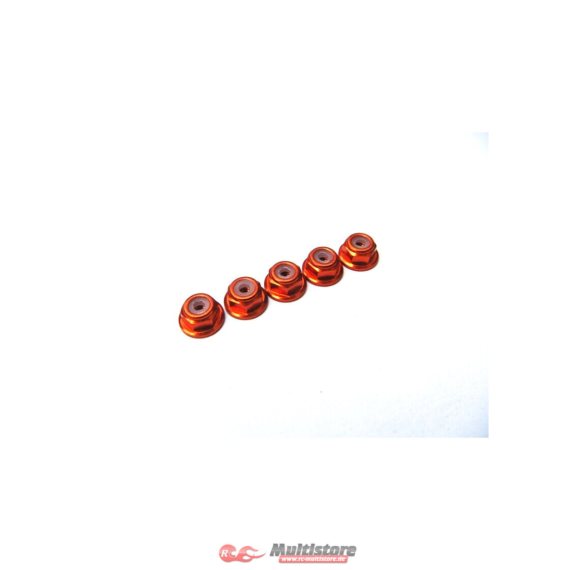 Bild von Hiro Seiko 2mm Alloy Flange Nylon Nut [Orange] / HS-48152