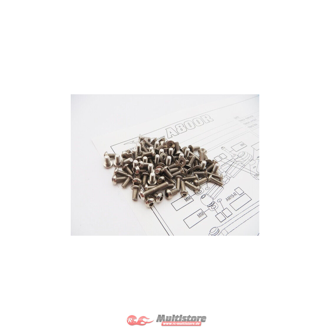 Bild von Hiro Seiko A800R Titanium Hex Socket Screw Set (106pcs) / HS-48860