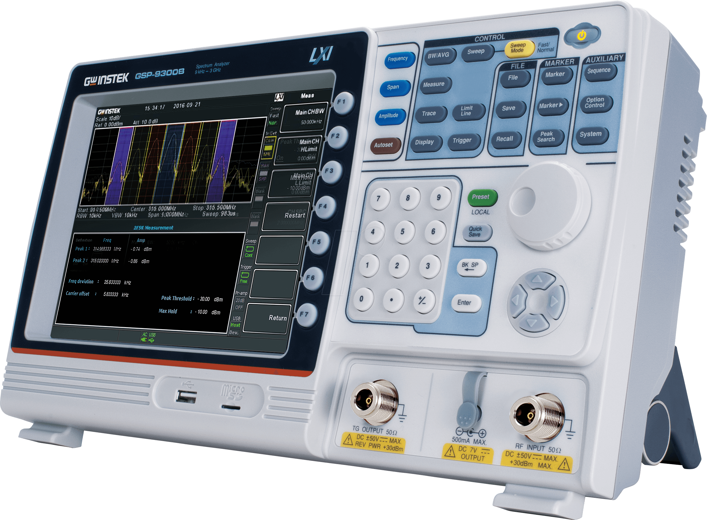Bild von GSP-9300B - Spektrumanalysator GSP-9300B, 3000 MHz, USB, RS-232