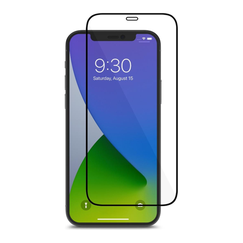 Bild von Moshi AirFoil Glass Pro für iPhone 12/12 Pro - Schutzfolie in klarem, glänzendem Schwarz