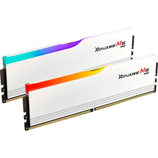 Bild von G.Skill Ripjaws M5 RGB DDR5-6400 - 96GB - CL32 - Dual Channel (2 pcs) - Intel XMP - Weiß mit RGB