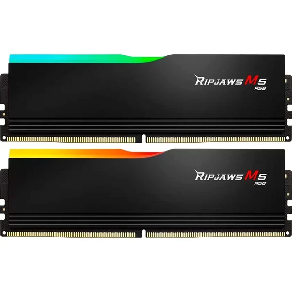 Bild von G.Skill D532GB 6400-36 Ripjaws M5 K2 bk GSK (F5-6400J3648F16GX2-RM5RK) (2 x 16GB, 6400 MHz, DDR5-RAM, DIMM), RAM, Schwarz