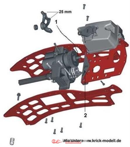 Bild von CEN Racing Abstützung HZR+Motorplatte / 613797