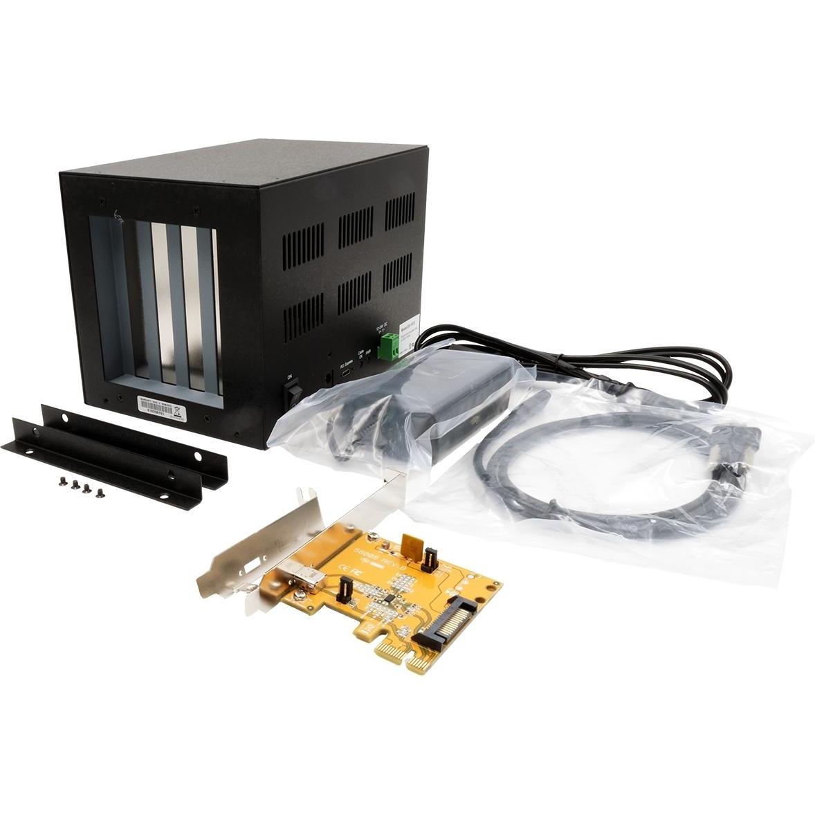 Bild von Expansion Box USB PCIe Karte C-Ansch mit C-Anschluss zu 4xPCI-Bus,Netzt. (EX-1012)