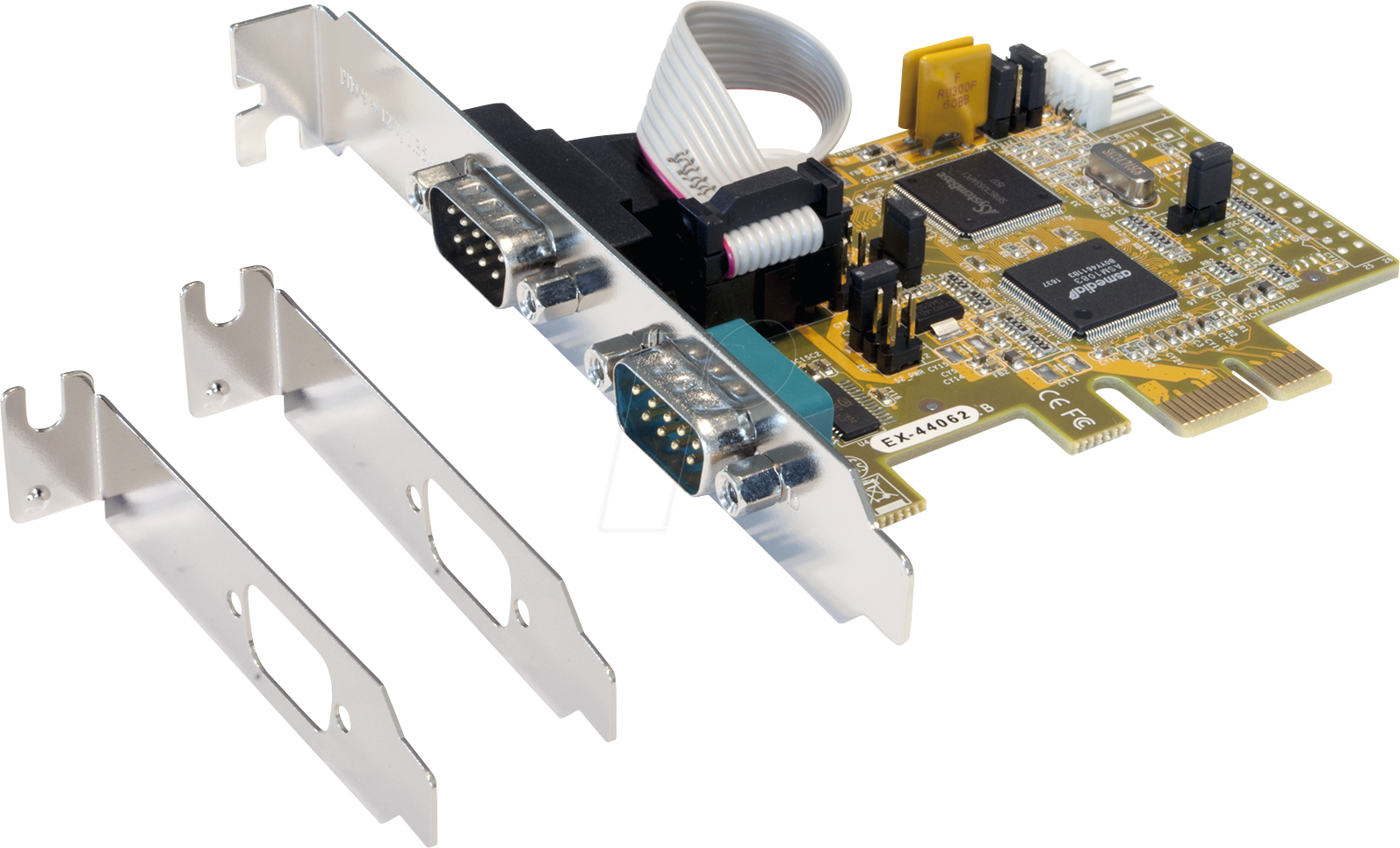 Bild von Exsys EX-44062 - Serieller Adapter - PCIe Low-Profile - RS-232/V.24 x 2 (EX-44062)