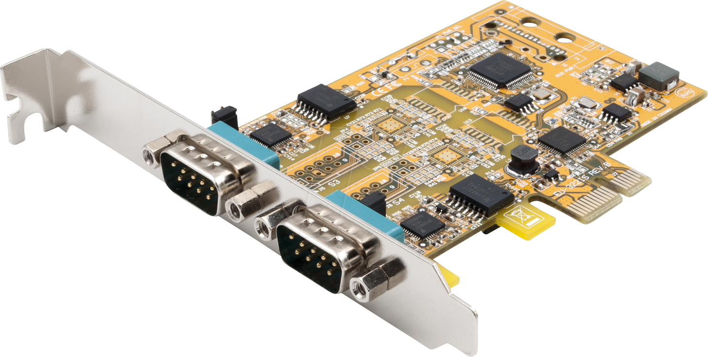 Bild von Exsys 2S Seriell RS-232/422/485 PCIe Karte Surge Protection & Optical Isolation (FTDI Chip-Set), Kontrollerkarte