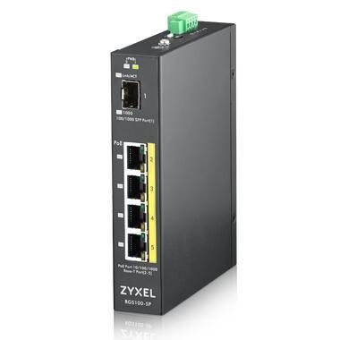 Bild von ZyXEL RGS100-5P 4-Port Gigabit 1-Port Gigabit-SFP PoE Switch