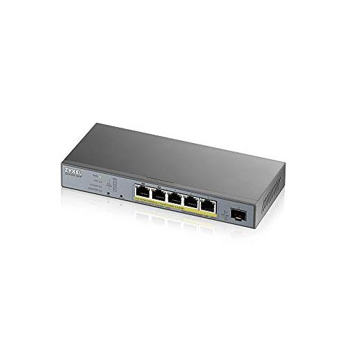 Bild von Zyxel GS1350-6HP Smart Managed Switch 5x Gigabit Ethernet (3x PoE+/2x PoE++ max. 60 Watt), 1x SFP, Long Range, inkl. 1 Jahr Nebula Pro