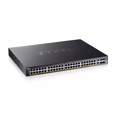 Bild von ZyXEL XGS2220 Series XGS2220-54HP - switch - 48-port GbE L3 access NebulaFLEX Cloud with 6 10G uplink - 54 ports - Managed - rack-mountable