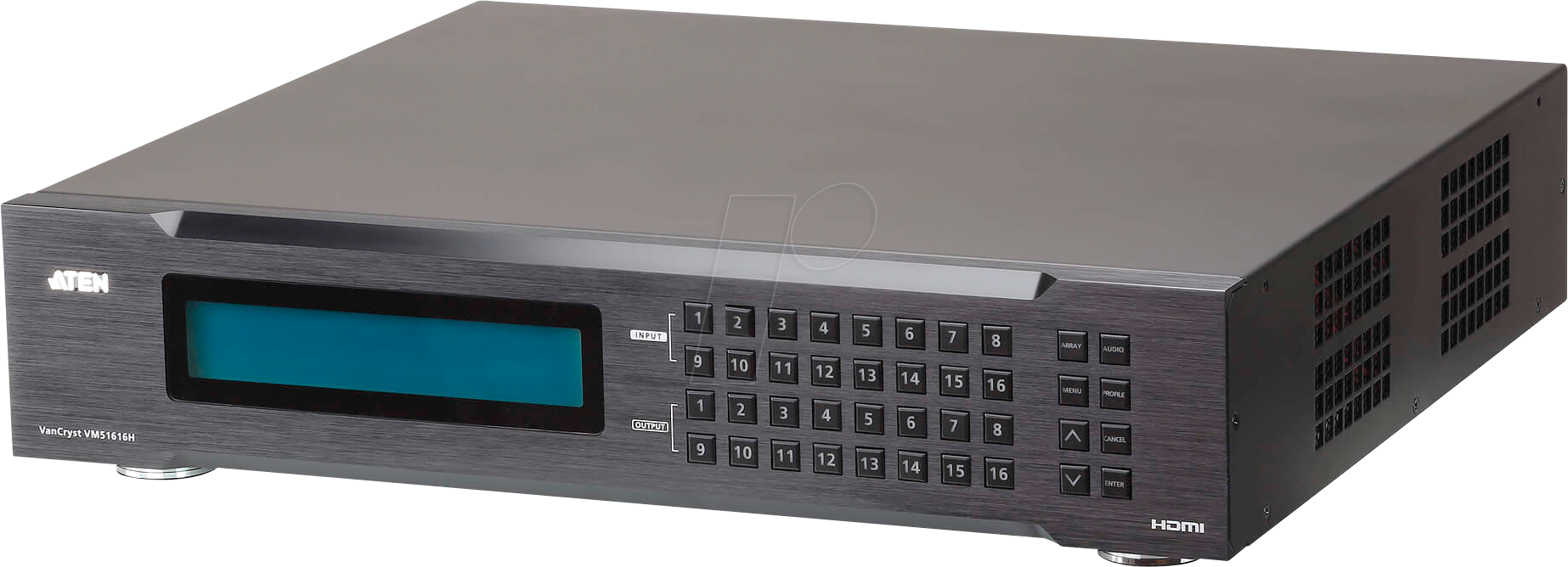 Bild von ATEN VM51616H 16 Port HDMI-Switch für industrielle Anwendungen, Rackmontage möglich, über PC steu