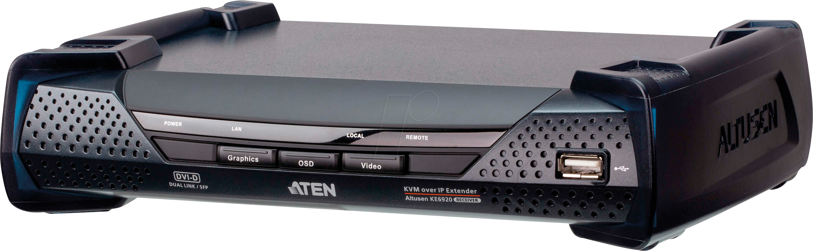 Bild von ATEN KE6920R - KVM Over IP Empfänger, DVI, SFP, USB, Audio