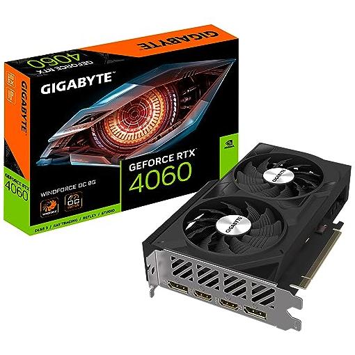Bild von GIGABYTE GeForce RTX 4060 WindForce OC 8GB GDDR6 Gaming Grafikkarte 2xHDMI 2xDP