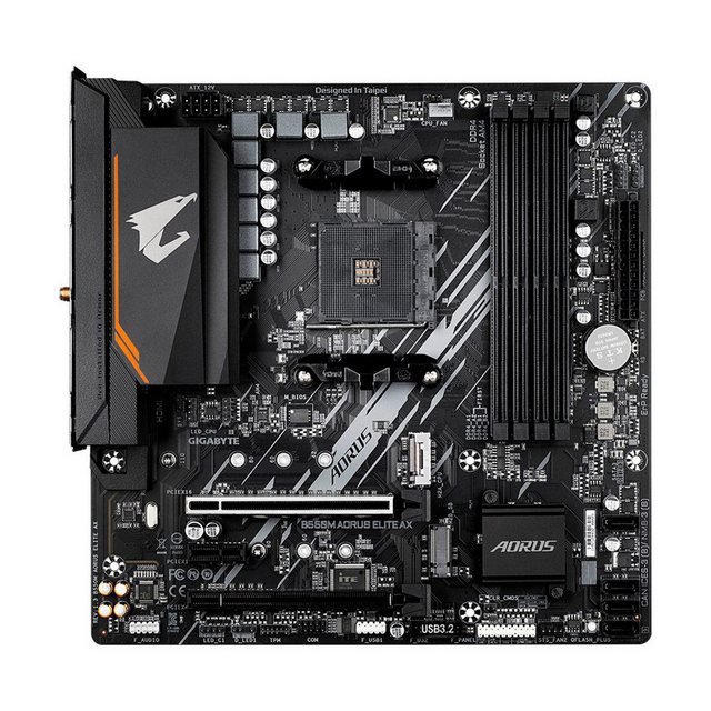 Bild von GIGABYTE B550M AORUS ELITE AX - AMD - Sockel AM4 - 3rd Generation AMD Ryzen 3 - 3rd Generation AMD Ryzen 5 - 3rd Generation AMD Ryzen 7 - 3rd... - Sockel AM4 - 128 GB - DDR4-SDRAM (B550M AORUS ELITE AX)