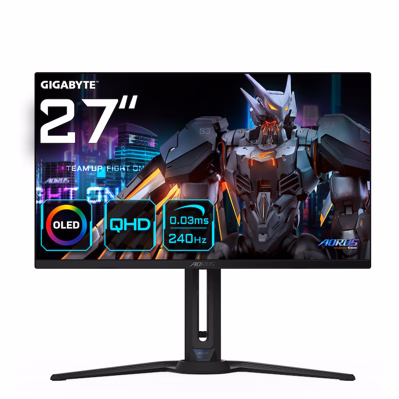 Bild von Gigabyte GIGABYTE AORUS FO27Q2 Gaming-LED-Monitor (2.560 x 1.440 Pixel (16:9), 0,03 ms Reaktionszeit, 240 Hz, OLED)